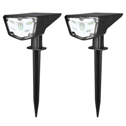 2 PC LED Solar Landscape Spotlight ~ Mitch's Backyard