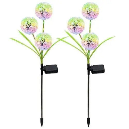 2 LED Solar Dandelion Garden Light Set ~ Mitch's Backyard