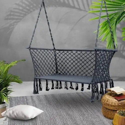 2 Person Macrame Hanging Chair ~ Mitch's Backyard