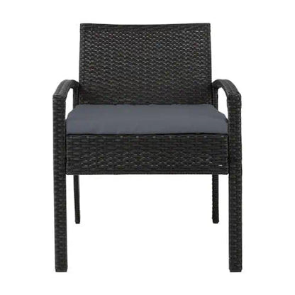 2 Rattan Armchair Patio Set