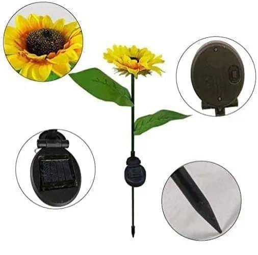 2 Solar LED Sunflowers Garden Lights ~ Mitch's Backyard