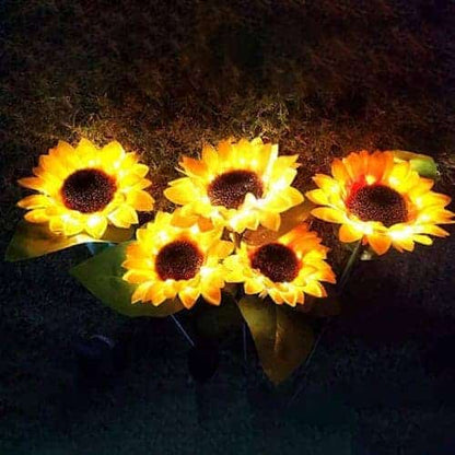 2 Solar LED Sunflowers Garden Lights ~ Mitch's Backyard