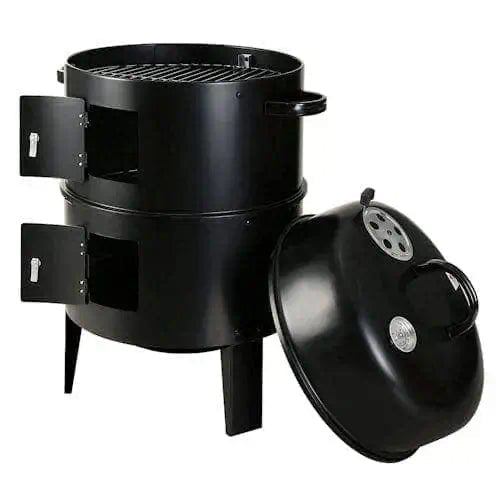 3-in-1 Charcoal BBQ Smoker Griller & Roaster ~ Mitch's Backyard