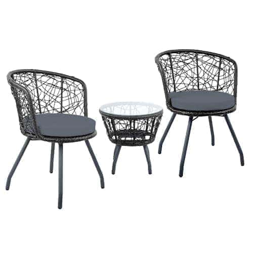 3 PC Rattan Bistro Set ~ Mitch's Backyard