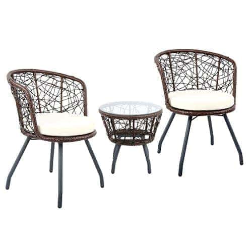 3 PC Rattan Bistro Set ~ Mitch's Backyard