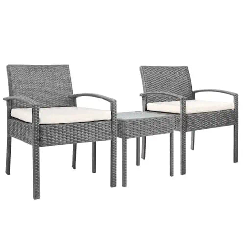 3 PC Rattan Patio Furniture Set ~ Mitch's Backyard