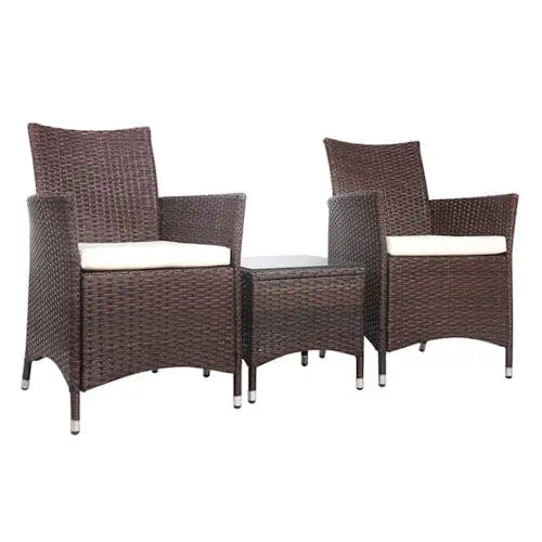 3 PC Rattan Patio Furniture Set ~ Mitch's Backyard