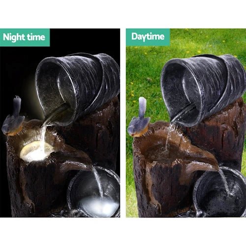 3 - Tier Solar Powered Bird Bath Water Fountain ~ Mitch's Backyard