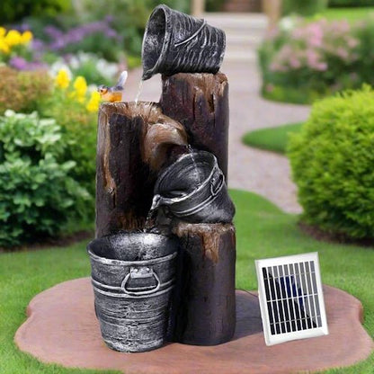 3 - Tier Solar Powered Bird Bath Water Fountain ~ Mitch's Backyard