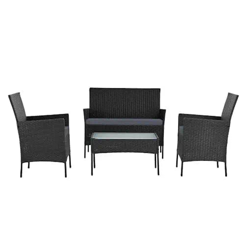 4 PC Rattan Patio Set ~ Mitch's Backyard