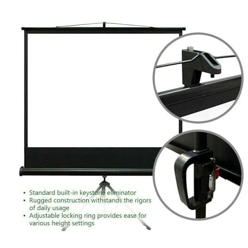 4:3 HD Portable Pull Up Projector Screen With Tripod ~ Mitch's Backyard