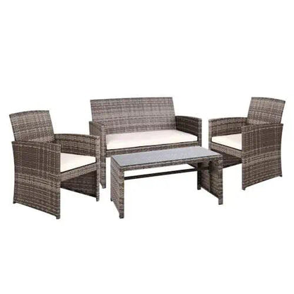 4 PC Rattan Patio Set ~ Mitch's Backyard