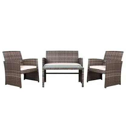 4 PC Rattan Patio Set ~ Mitch's Backyard