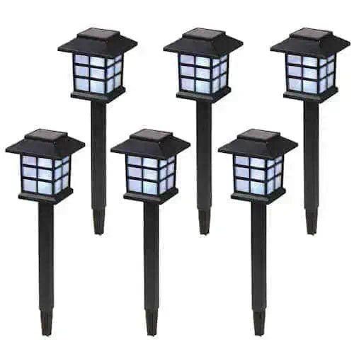 6 LED Solar Light Pathway Lantern Set ~ Mitch's Backyard