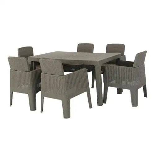 7 PC Dining Patio Furniture Set ~ Mitch's Backyard