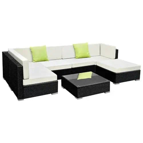 7 PC Rattan Sectional Furniture Set ~ Mitch's Backyard