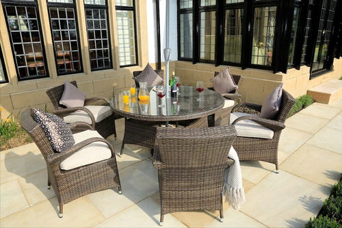 7 PC Rattan Patio Dining Set