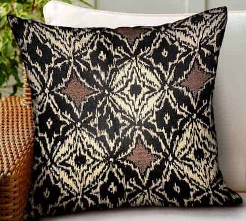 Black & Brown Chevron Luxury Throw Pillow ~ Mitch's Backyard