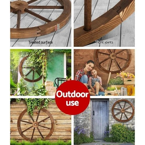 Canadian Fir Wood Wagon Wheel ~ Mitch's Backyard