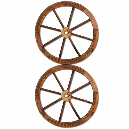 Canadian Fir Wood Wagon Wheel Set ~ Mitch's Backyard