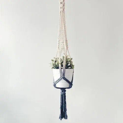 Dip Dyed Macrame Plant Hanger / Pot Holder ~ Mitch's Backyard