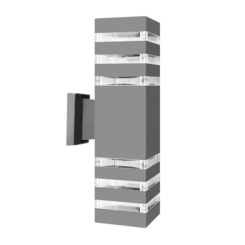 Dual Head LED Aluminum Cuboid Wall Light ~ Mitch's Backyard