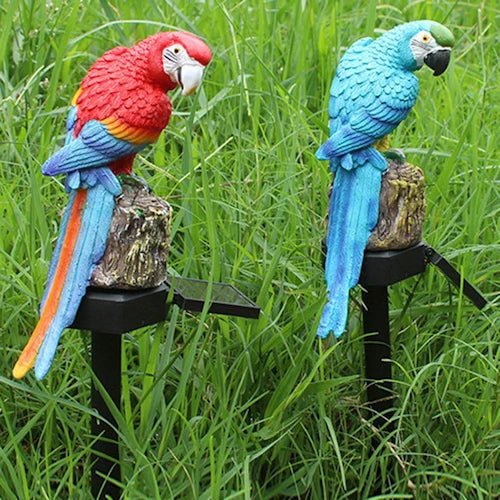 LED Solar Garden Stake Parrot Light ~ Mitch's Backyard