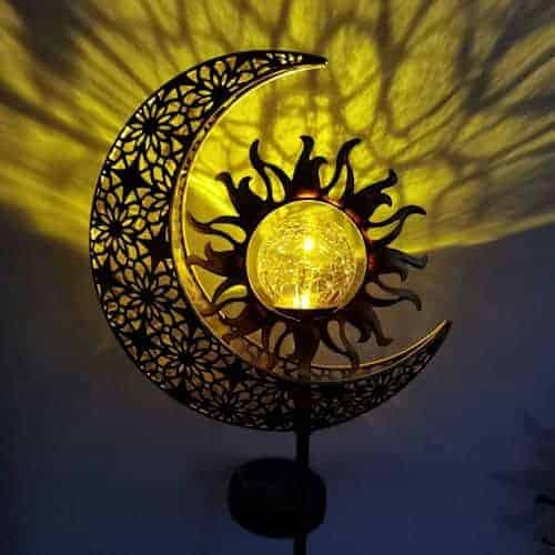 LED Solar Sun & Moon Garden Light ~ Mitch's Backyard