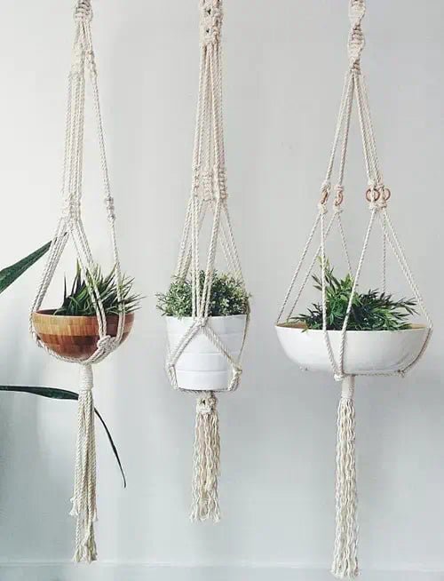 Macrame Plant Hanger / Pot Holder (3 Styles) ~ Mitch's Backyard