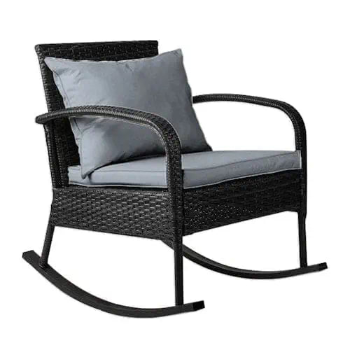 Rattan Garden Rocking Chair ~ Mitch's Backyard