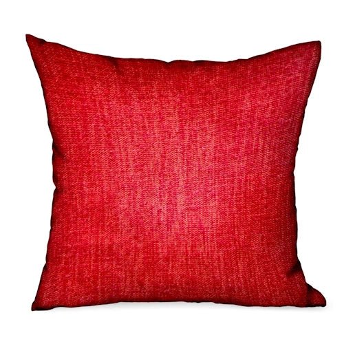 Scarlet Zest Red Solid Luxury Throw Pillow ~ Mitch's Backyard