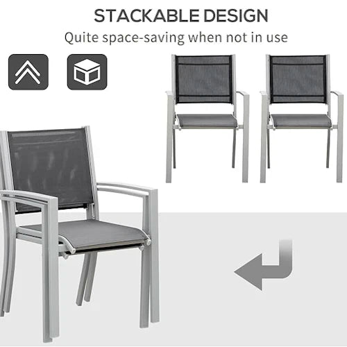 Stackable Patio Chair Set ~ Mitch's Backyard