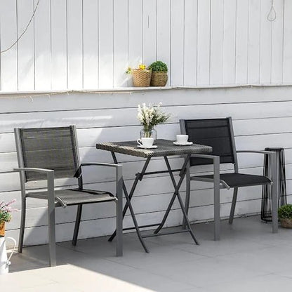 Stackable Patio Chair Set ~ Mitch's Backyard