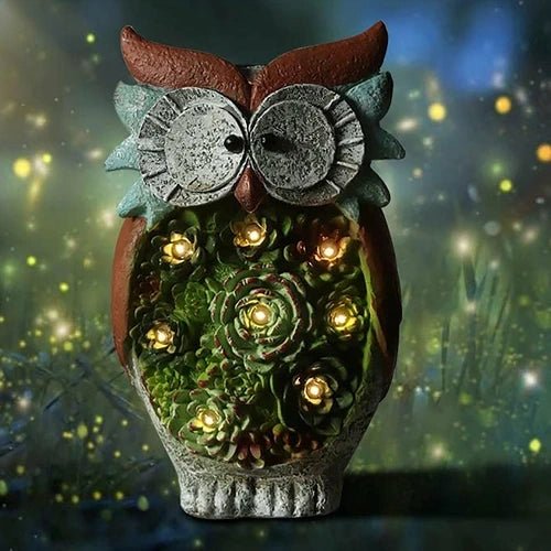 Unique LED Solar Owl Lantern ~ Mitch's Backyard