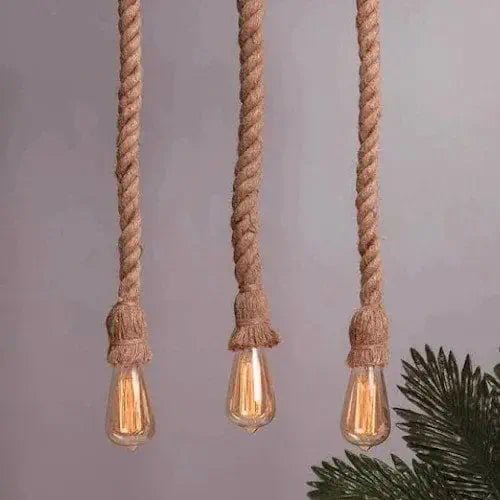 Vintage Rope Pendant Lamp ~ Mitch's Backyard