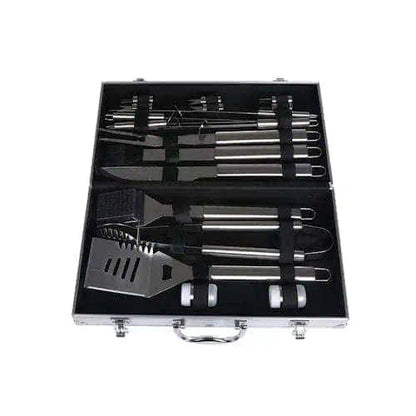 18 PC Stainless Steel BBQ Tool Set ~ Mitch's Backyard