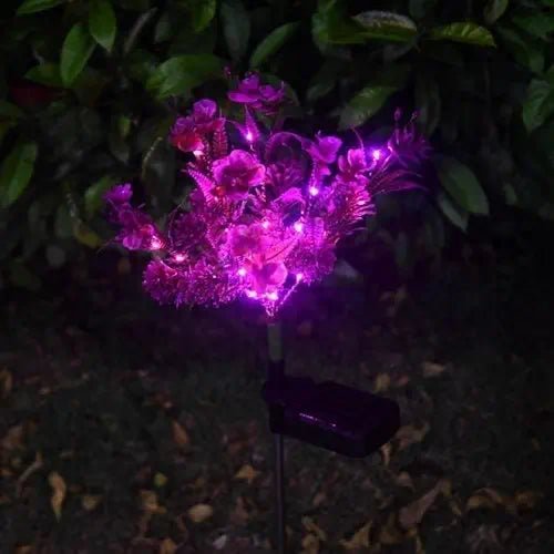 2 LED Solar Phalaenopsis Garden Light ~ Mitch's Backyard