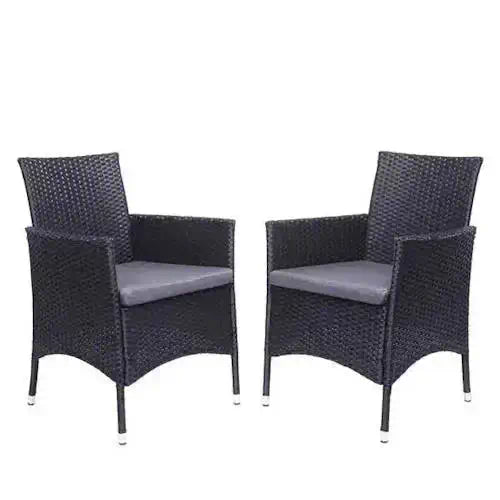 2 Rattan Chair Patio Furniture Set ~ Mitch's Backyard