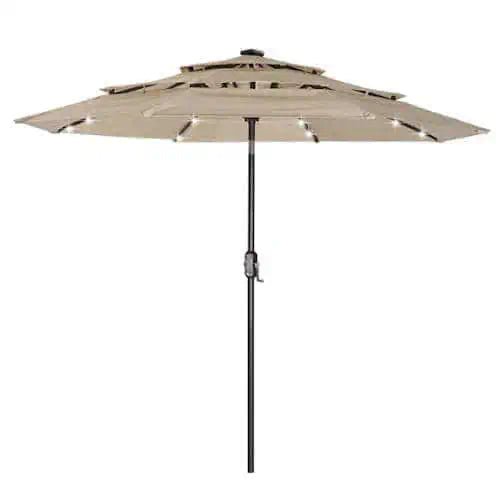 3 Tier Parasol With LED Lights ~ Mitch's Backyard